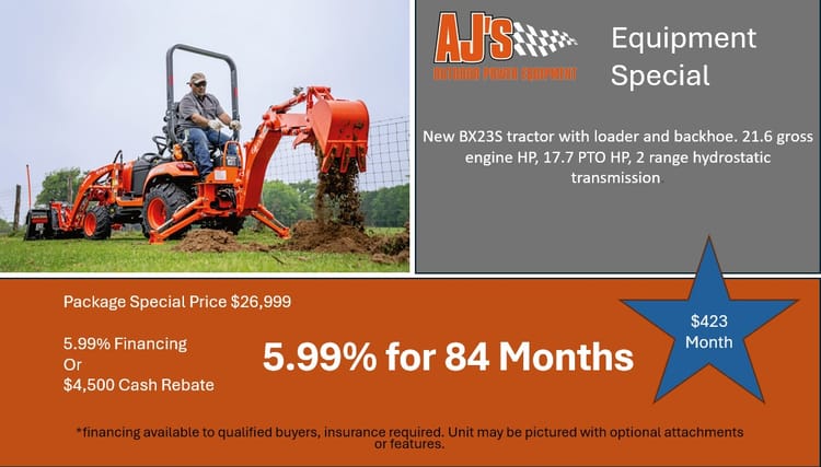 Fall Tractor Promo BX23S
